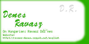 denes ravasz business card